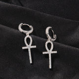Earrings Zircon Ankh Earrings Ankh