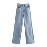 Women Jeans Loose Slimming and Fashionable Frayed Edges