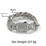 Bracelet Spring Buckle Four-Row Diamond Bar Cuban Bracelet Full Diamond St. Valentine's Spectrum