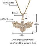 Jewelry Digital 1 Large Wings Pendant Cool Copper Zircon Animal Angel Pieces St. Valentine's