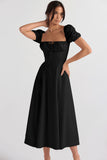 Women Dress Summer Elegance Lace-up Dress