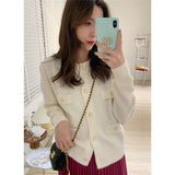 Women Knitted Cardigan Soft College Style Sweater