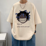 Men T Shirt Summer Oversize Heavy Cotton