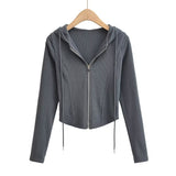 Women Hoodie Sexy Short Slim Fit