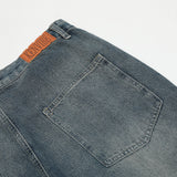 Men Jeans Vintage Zipper Rear Slit