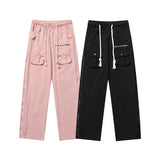 Cargo Pants Summer Solid Color Multi-Pocket Cargo Pants Unisex