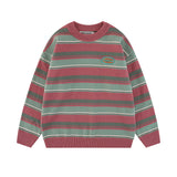 Women Sweater Striped Sweater Loose Couple