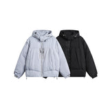 Unisex Coat Loose Removable Sleeves Cotton Jacket