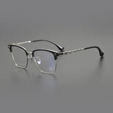 CHH Chrome Hearts Glasses Dragon Totem Half Frame Anti-Blue Pure Titanium Retro Myopia Glasses Frame