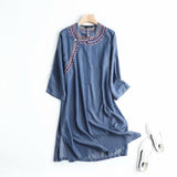 Women Dresses Denim Dress Loose