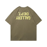 Gallery Dept T Shirts Men's Summer Short Sleeve Gallery Dept Letter Print Short-Sleeve T-shirt