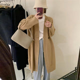 Women Knitted Cardigan Vintage Cardigan Thickened Sweater