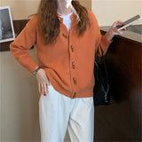 Women Knitted Cardigan Loose Slimming Elegant Knitwear