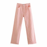 Women Jeans Loose Slimming and Fashionable Frayed Edges