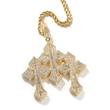 Jewelry Vintage Cross Pendant Fashion Copper Ladder Square Zirconium Crosses Royalty Spectrum