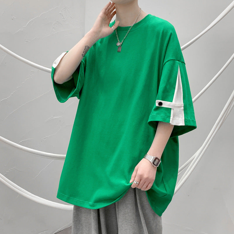 Men T Shirt Summer Loose Retro Pu Shuai