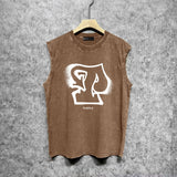 Purple Brand Distressed Tank T Shirts Distressed Sleeveless T-shirt Vest