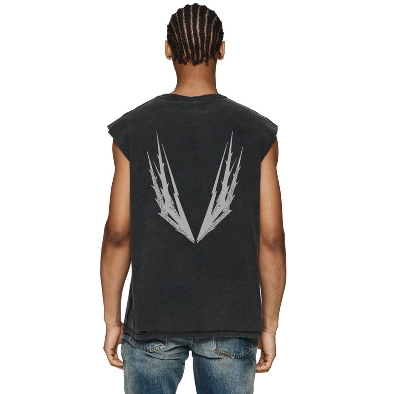 Purple Brand Distressed Tank T Shirts Distressed Sleeveless T-shirt Vest