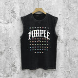 Purple Brand Distressed Tank T Shirts Sleeveless T-shirt Vest