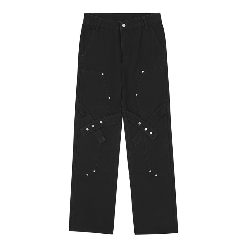 Men Jeans Hip Hop Trend Rivet Stitching