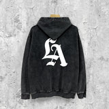 Purple Brand Distressed Hoodie Fashion Old Loose Hooded Sweater