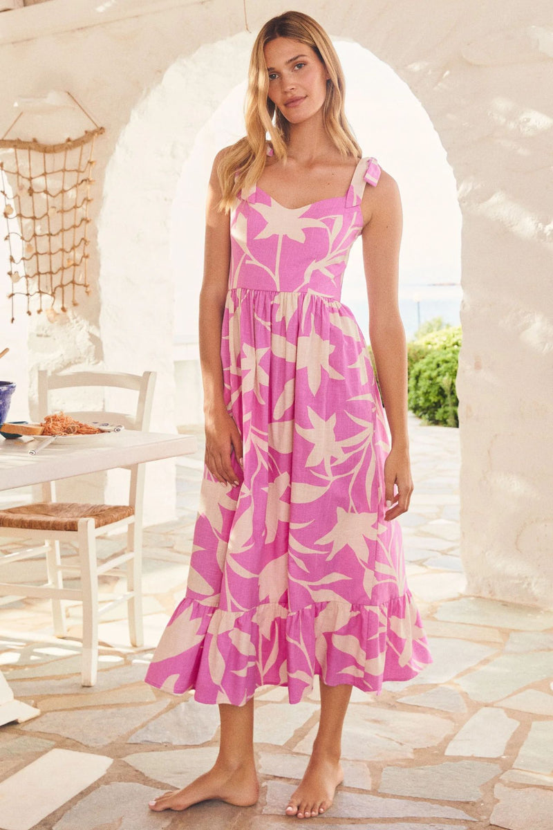 Women Dress Beach Vacation Tied Dress