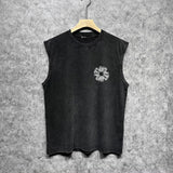 Purple Brand Distressed Tank T Shirts Distressed Sleeveless T-shirt Vest