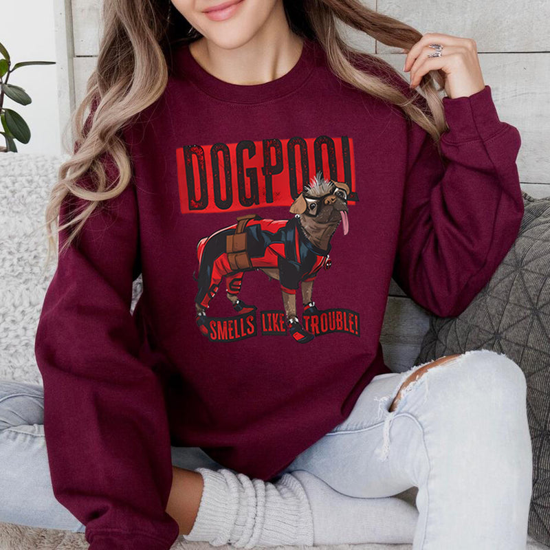 Dogpool Sweatshirt Funny Dog Superhero Shirt
