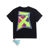 Ow T Shirts Graffiti Arrow Print Men and Women