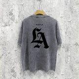 Purple Brand Distressed T Shirts Short Sleeve