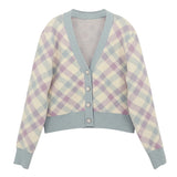 Women Knitted Diamond Sweater