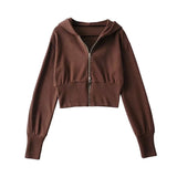 Women Hoodie Sexy Sports Jacket Running Fitness