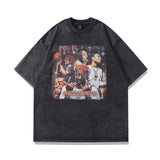 Men T-Shirt Retro Distressed Loose
