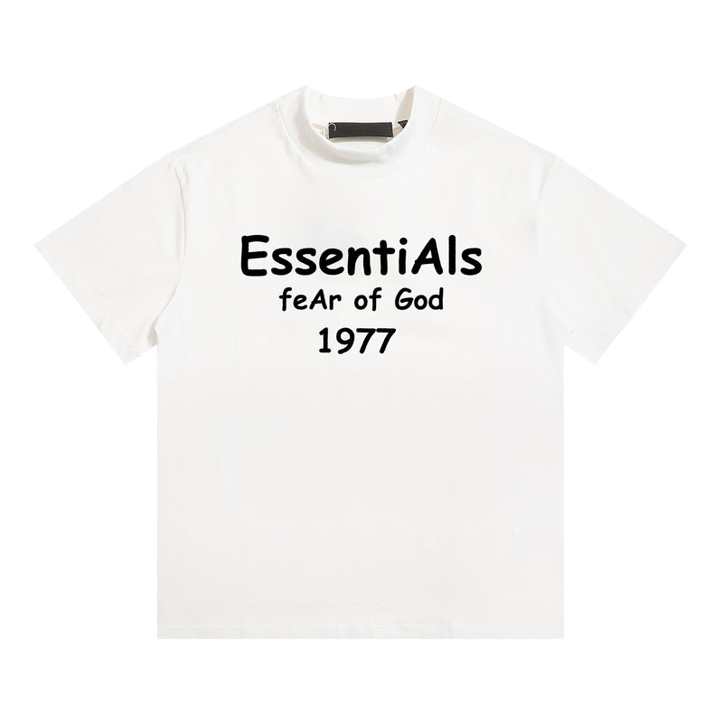 Fog Essentials T Shirts Spring/Summer FOG Letter Print Pattern Crew Neck Pullover Short Sleeves