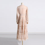 Bohemian Dress Fashion Lace V-neck Dress