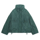 Women Cotton Coat Fashion Casual Stand Collar Coat