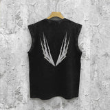 Purple Brand Distressed Tank T Shirts Distressed Sleeveless T-shirt Vest