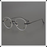 CHH Chrome Hearts Glasses Ultra Light Frameless Pure Titanium Simple Myopia Glasses Frame
