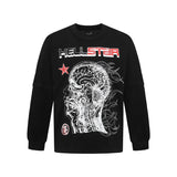 Hellstar long-sleeve T-shirt graffiti portrait print loose version casual long sleeve