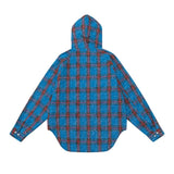 Men Long Sleeved T Shirt Plaid Long Sleeve Hooded Shirt Coat Men's Spring and Autumn Outdoor Leisure