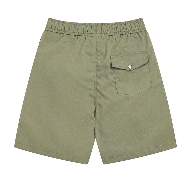 Men Shorts with Belt Workwear Loose Solid Color