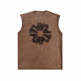 Purple Brand Distressed Tank T Shirts Distressed Sleeveless T-shirt Vest