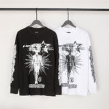 Hellstar long-sleeve T-shirt graffiti portrait print loose version casual long sleeve