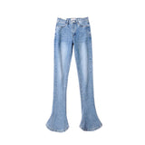 Women Jeans Slim Fit Slimming Bell-Bottom Pants