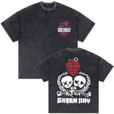 Washed Vintage Punk Band Green Day Dookie Graphic T-shirts