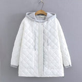 Women Cotton Coat plus Size Loose Hooded Coat