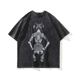 Men T-Shirt Alien Print Loose Couple