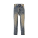 Men Jeans Distressed Loose Casual Retro Slim Fit