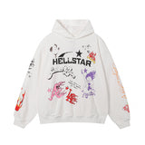 HS Hoodie Skull Graffiti Printing Loose