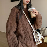 Women Pullover Sweater Vintage Loose Knit